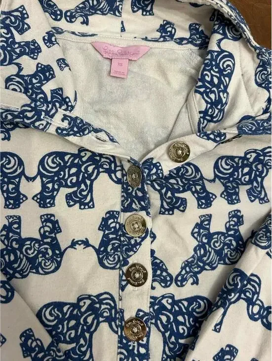 Lilly Pulitzer Captain Popover print "Pack Your Trunk" Pullover Women's Size XS - Picture 2 of 2